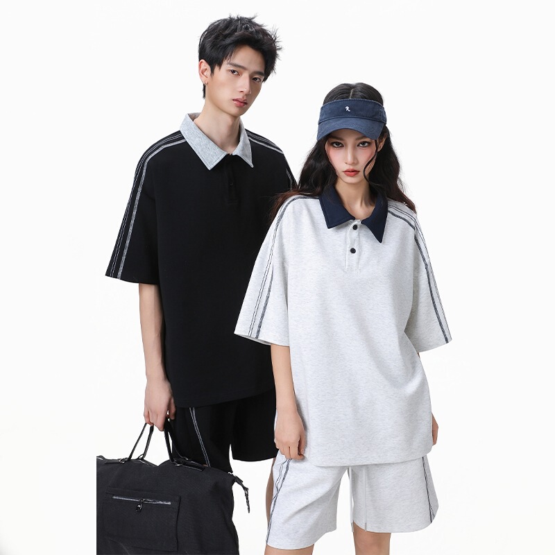 2026 Summer New Fashion Trendy Brand Golf Sports Style Color-Blocking Polo Collar T-Shirt 2026 Summer New Fashion Trendy Brand Golf Sports Style Color-Blocking Polo Collar T-Shirt