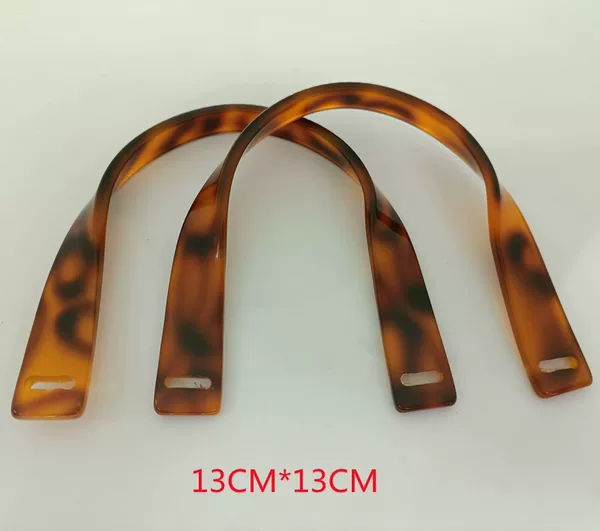 Manufacturer's acrylic U-shaped twist-shaped handle amber acrylic handle 13CM yellow acrylic handle