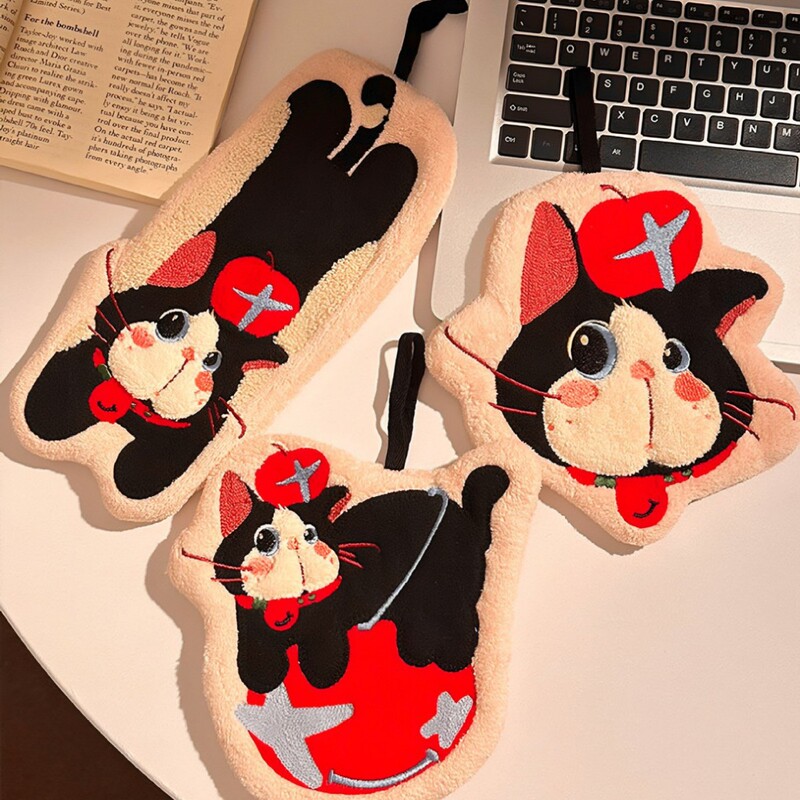 Cute Cat Hand Towel, Hanging Type, Super Absorbent, Quick-Drying, High-Quality Small Towel for Home Kitchen and Bathroom Use Cute Cat Hand Towel, Hanging Type, Super Absorbent, Quick-Drying, High-Quality Small Towel for Home Kitchen and Bathroom Use