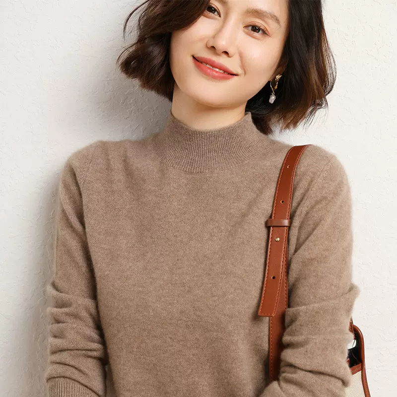 半高领女士针织衫女纯色打底保暖加厚毛衣2025秋冬季新款毛衫女