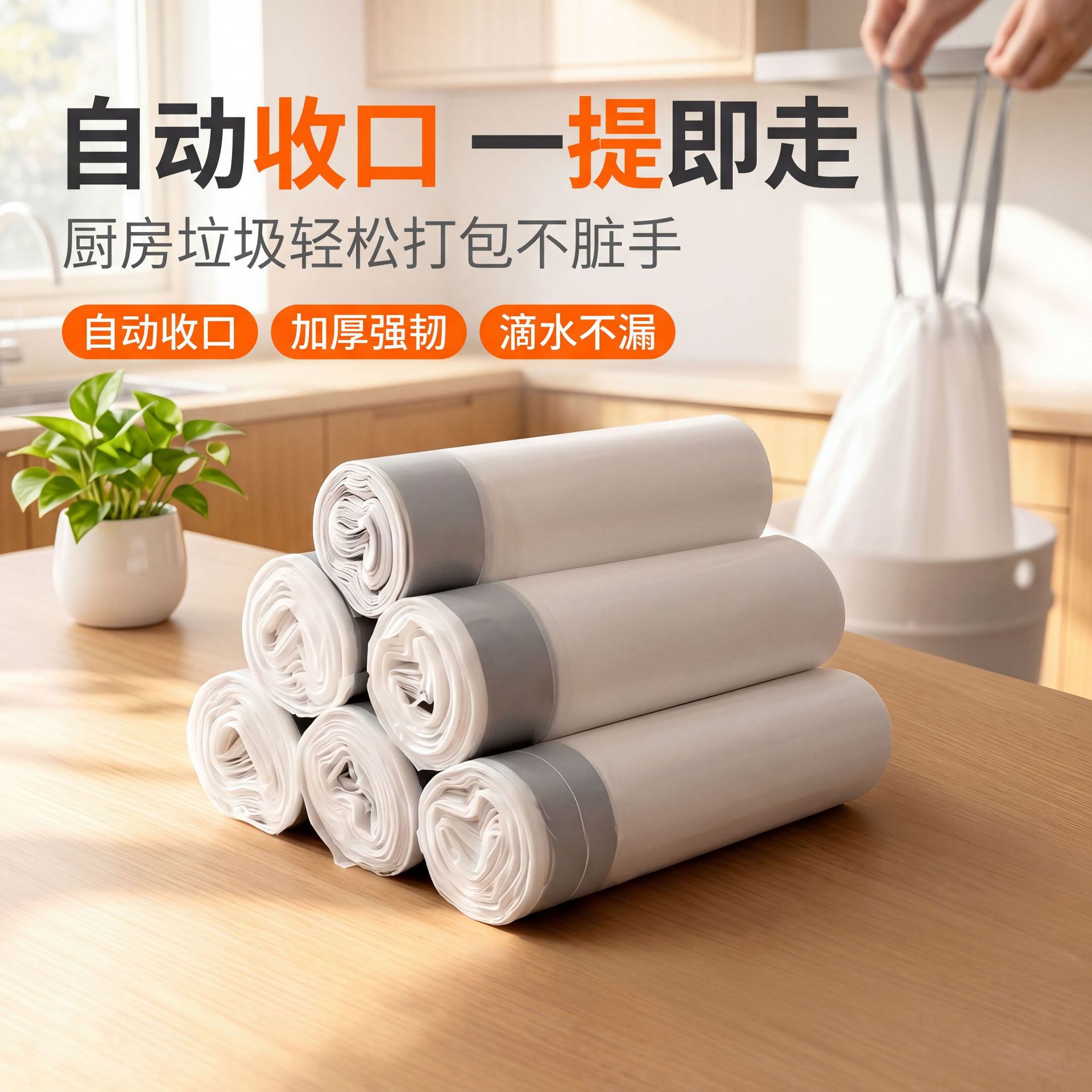 White big garbage bag for home use for students