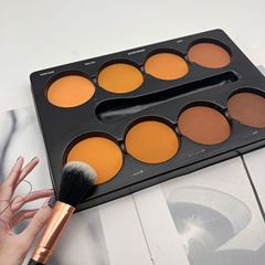 クロスボーダー【micolor】新しい8色の顔の化粧の化粧の粉の化粧のブラシのつや消しの大きい地色