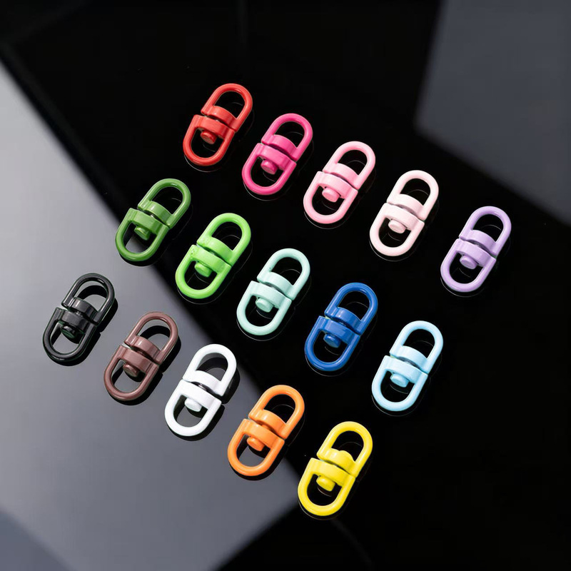 16/18mm Figure-Eight Buckle DIY Jewelry Accessories Colorful Enamel Figure-Eight Swivel Ring Connector Keychain 16/18mm Figure-Eight Buckle DIY Jewelry Accessories Colorful Enamel Figure-Eight Swivel Ring Connector Keychain