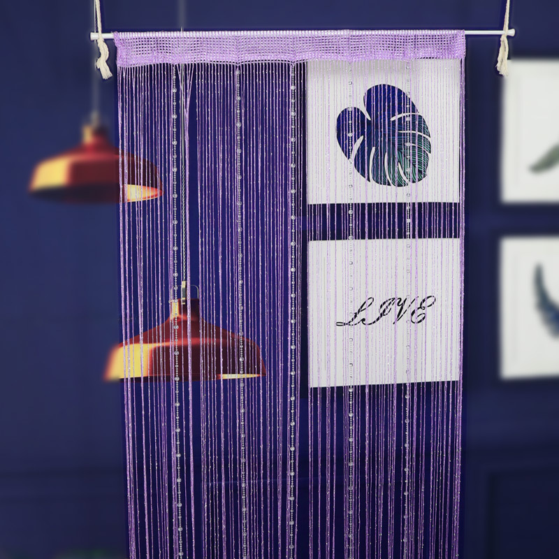 Living Room Curtain Bead Curtain Hotel Crystal Curtain Crystal Bead Door Curtain Encrypted Tassel Bedroom Decoration Partition Entrance Curtain Curtain Knot