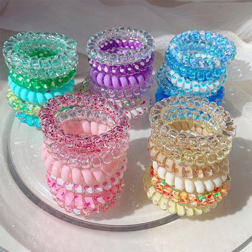 Candy collection!  Sweet girl gradient color phone ring hair rope headband seamless hair tie hair ring does not hurt hair accessories