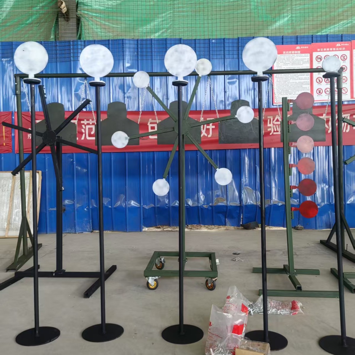 现货跌落靶 左右移动靶九孔射击靶比赛训练风车靶摇摆靶