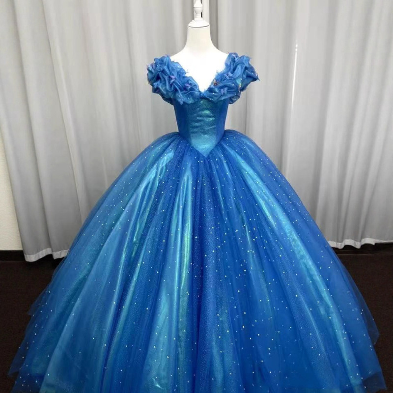 Cinderella Princess Dress Cosplay Performance Tutu Dress Colorful Gauze Art Exam Halloween Dress T-Stage Show Evening Dress Cinderella Princess Dress Cosplay Performance Tutu Dress Colorful Gauze Art Exam Halloween Dress T-Stage Show Evening Dress