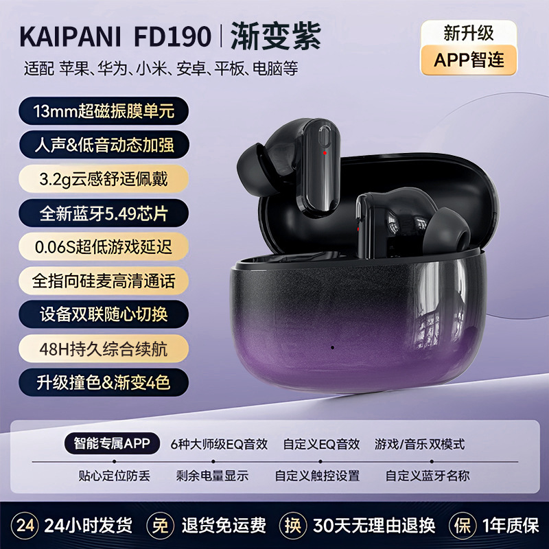 ワイヤレス Bluetooth ヘッドセット 2025 新しい超長バッテリー寿命、高電力、高品質、セミインイヤータイプ、Huawei および Xiaomi に適しています|undefined