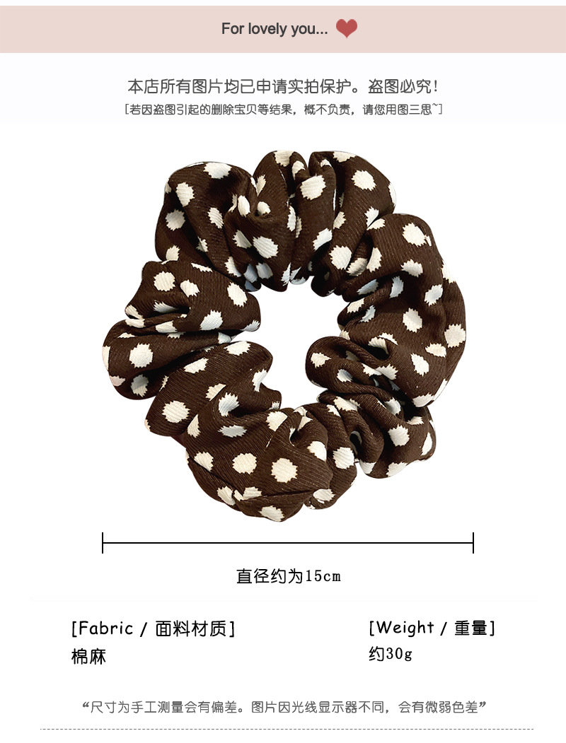 Fashionable Cotton Linen Fabric Hair Band Temperament Hair Rubber Band Head Flower Hair Scrunchies display picture 1