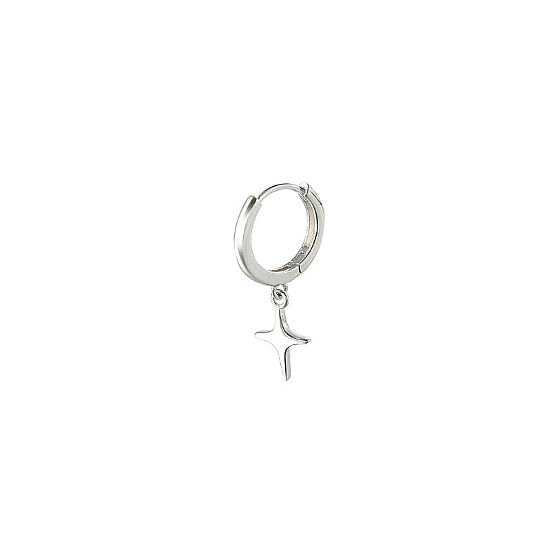 Звёздочкообразные серьги в виде звезды Cross Star Ear Capital Gangfeng Street Sweet Cool Wind - стиль хип-хоп, холодный ветер, четыре мансинксии ушные кольца