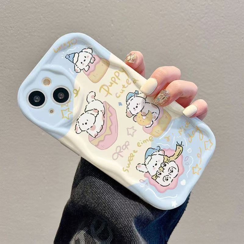 猫と犬が遊ぶ Apple 16Promax 携帯電話ケース 落下防止 iPhone15 日本と韓国 ins14/13 ヨーロッパとアメリカ 12|undefined