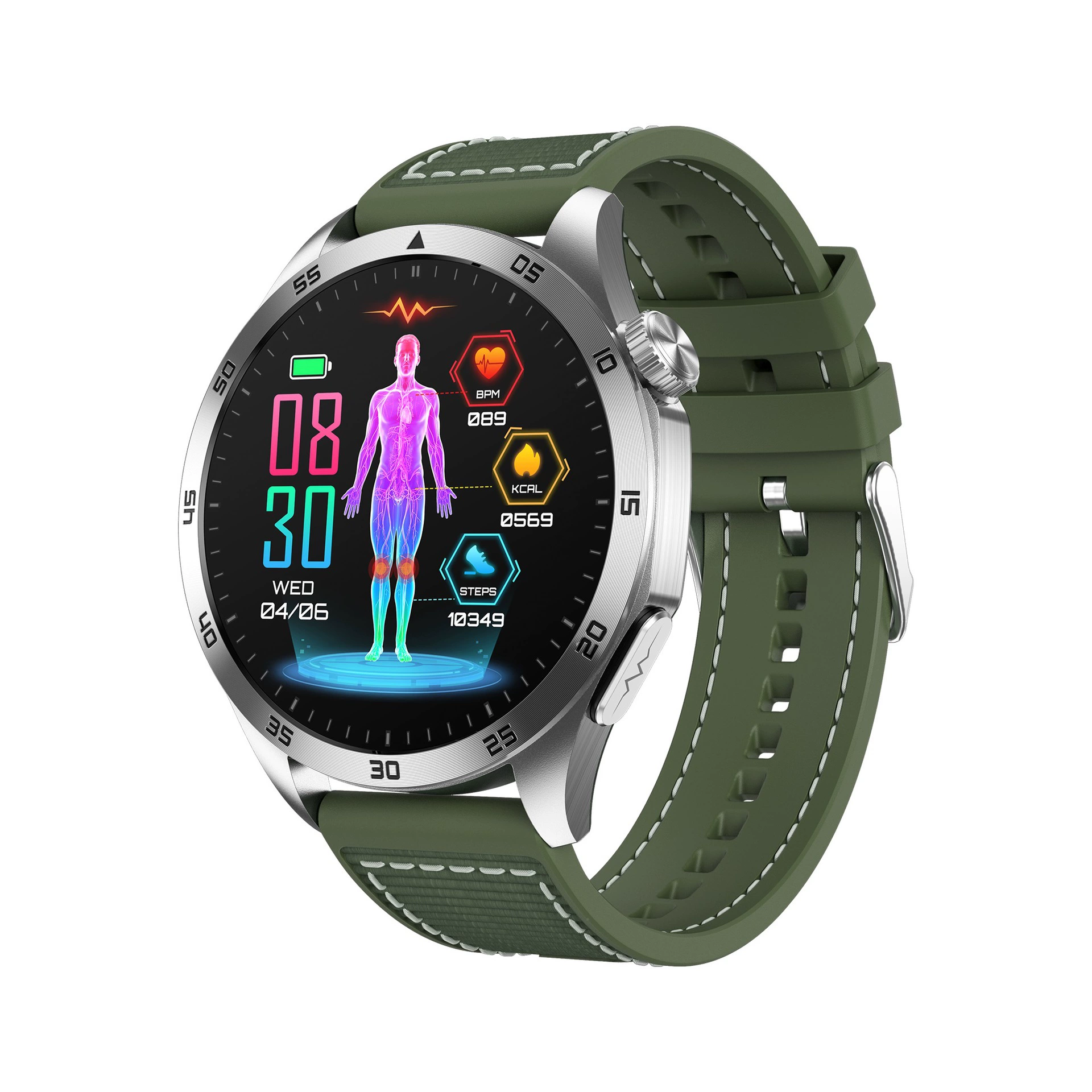 Xiangmingda ET485 Bluetooth вызов ECG анализ компонентов тела жир, шагомер, умные часы