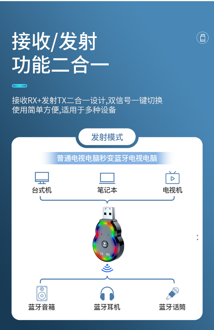 Q2Fm Transmitter Bluetooth Receiver Fm Radio USB Lossless Audio Car Converter with Aux Cable Dropshipping