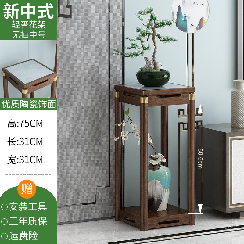 Antiguo soporte de flor interior bambú balcón soporte de exhibición piso balcón potted almacenamiento rack bambú salón flor stand combinación