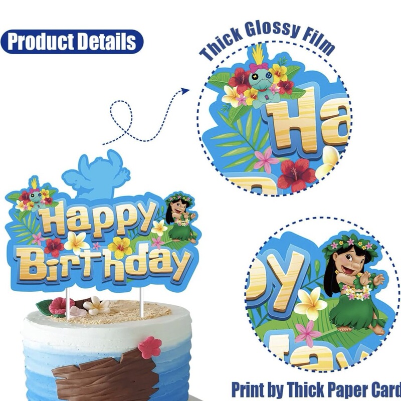 ステッチボーイ ブルーケーキインサート ステッチカード HAPPY BIRTHDAY ハッピーバースデーインサートフラグ|undefined