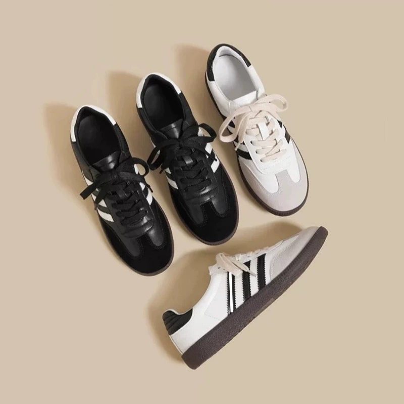 Коровья кожа версия ~ Немецкая обувь Женские четыре сезона кроссовки повседневные бархатные кроссовки на плоском каблуке маленькие белые туфли ретро арганд