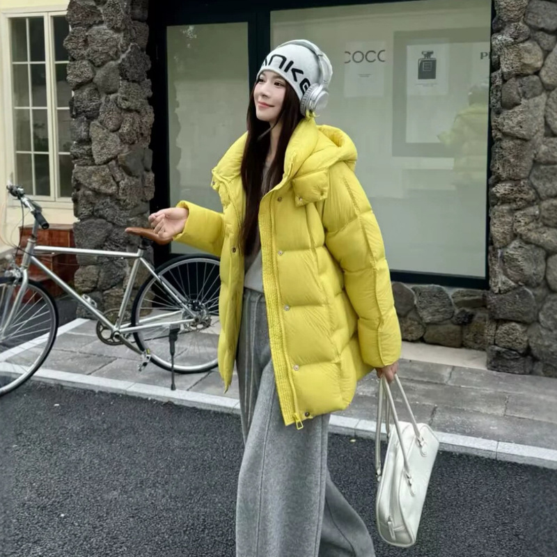 Cross-border women's down jacket, mid-length, Korean style, casual and cozy, new winter fashion, loose-fitting, thickened, warm, stylish coat