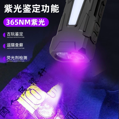 UV fənərlər USB Rechargeable Multi-Functional Purple Light