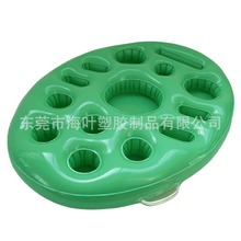 厂家定制 PVC充气水上杯座 泳池漂浮杯座 水上漂浮冰桶饮料垫