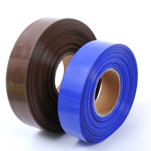 厂家批发PVC热缩管收缩膜黑色包装膜 pe膜套管膜条纹膜彩色收缩膜