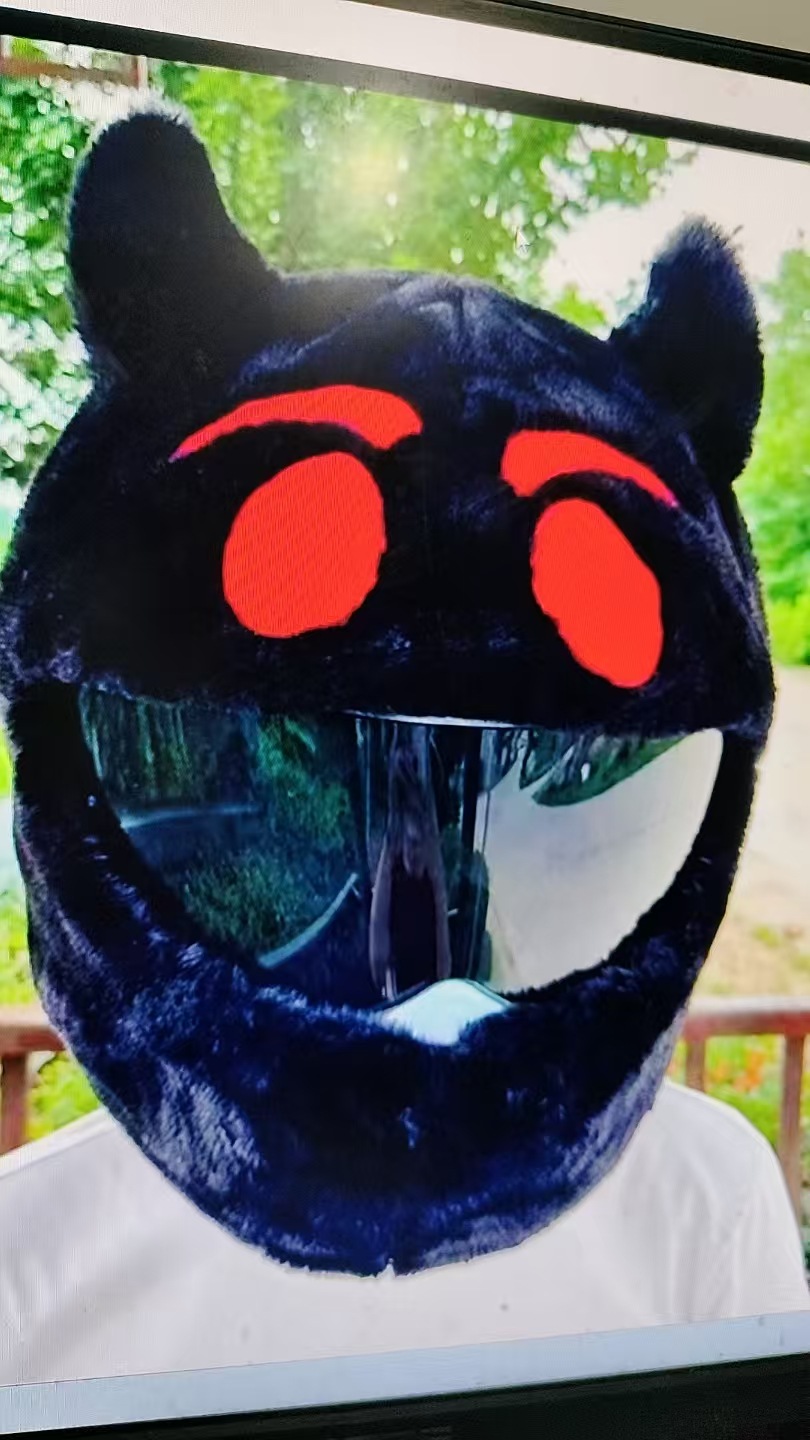 Cross-Border In-Stock Motorcycle Accessories Funny Animal Helmet Covers Plush Cartoon Headgear for Motorcycle Riders