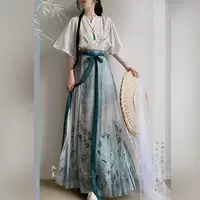 Женская юбка Hanfu в стиле Мин с вышивкой в новом китайском национальном стиле для повседневного лета, тонкая версия, прямая продажа с фабрики.