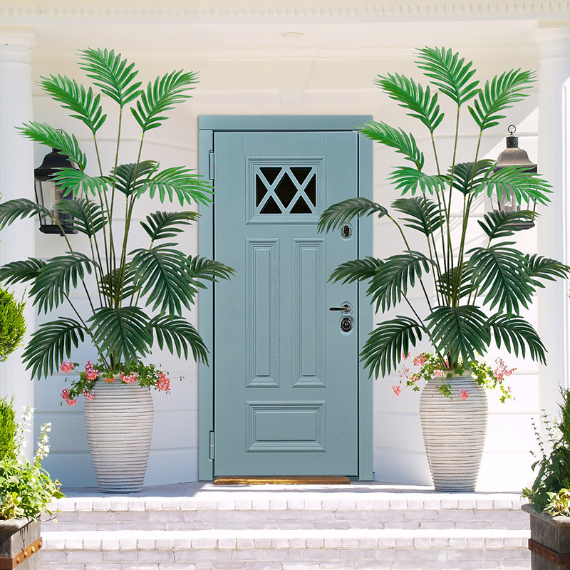 Soft glue green plant iron leaves European living room decoration fake palm tree potted indoor floor anemone green plant wholesale Soft glue green plant iron leaves European living room decoration fake palm tree potted indoor floor anemone green plant wholesale