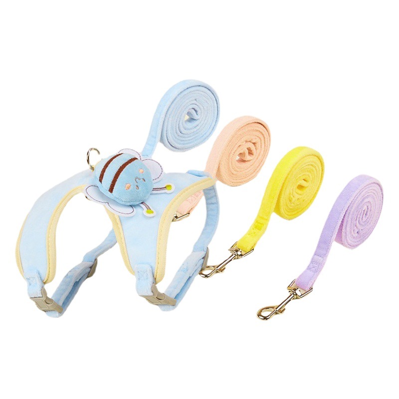 Correa de perro pequeño perro chaleco cuerda de perro oso de peluche correa de perro suministros para mascotas gato correa de pecho