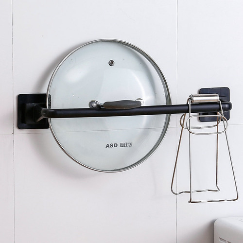 Manufacturer's punch-free, traceless bathroom towel rack, kitchen multi-functional pot cover, rag storage rack, slipper rack, towel bar