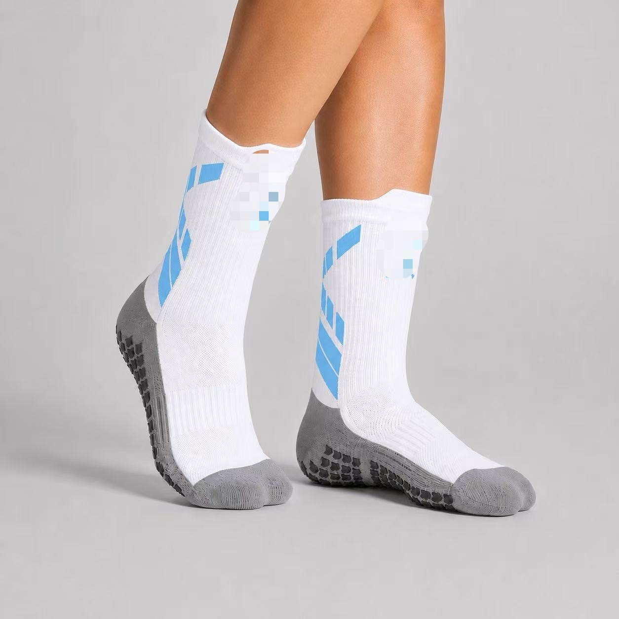 Temu Cross-Border Bestseller'Nk' Thickened Towel Bottom Socks, Sweat-Absorbent, Anti-Odor, Anti-Slip with Three Stripes, Sports Football
