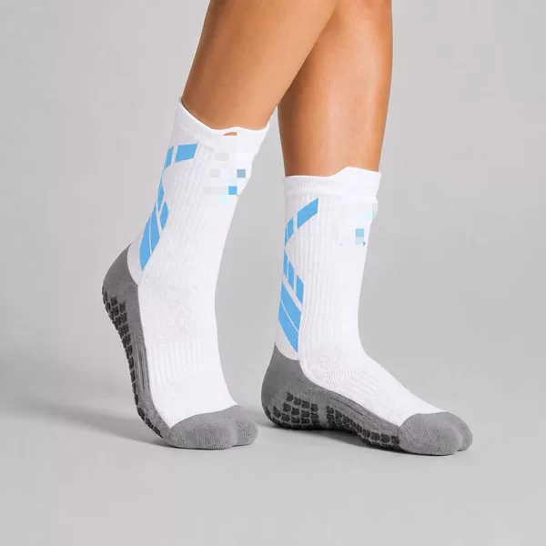 Temu Cross-Border Bestseller'Nk' Thickened Towel Bottom Socks, Sweat-Absorbent, Anti-Odor, Anti-Slip with Three Stripes, Sports Football