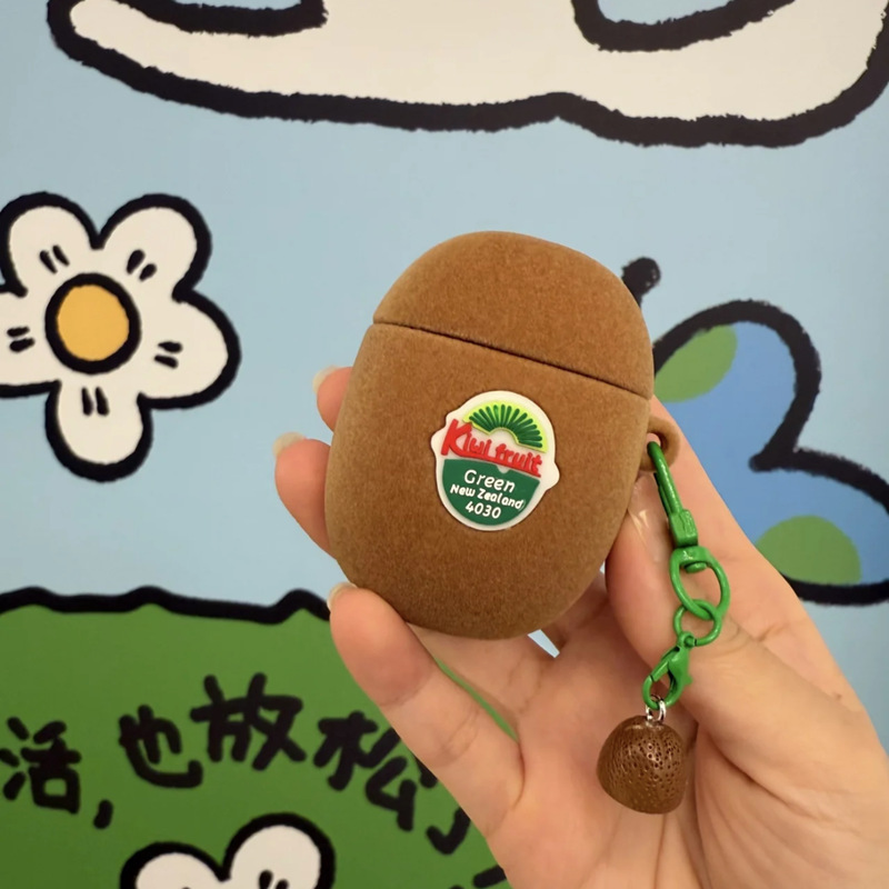 創意的な植毛奇異果airpods4世代のイヤホンのカバーはアップルエアポッドプロ2ブルートゥースの保護ケースを適用します。|undefined