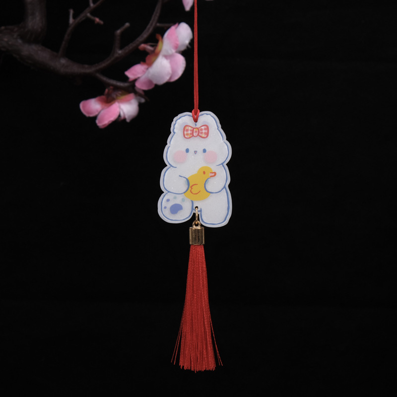 中秋节亚克力兔子挂件diy配饰兔子挂件商场公司礼物月饼礼盒挂件|undefined