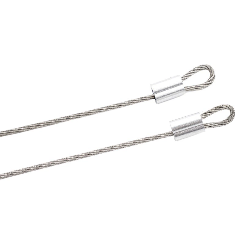 304 трос из нержавеющей стали защитный Противоугонный Канатный строп с двойным терминалом предохранительный трос защита от освещения троса клемма для литья под давлением