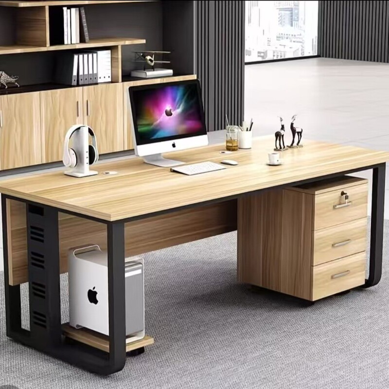 Computer Desk, Office Desk, Thickened Desktop, Modern Minimalist Executive Desk, Manager Desk, Home Desktop Computer Desk, Intermediary Desk