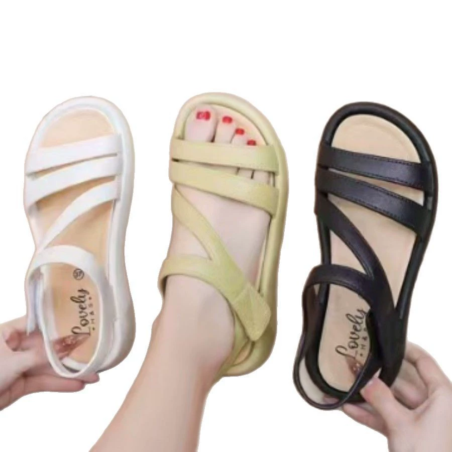 Summer sandals, footwear, comfortable shoes for mother, for middle age, soft sole, plus size