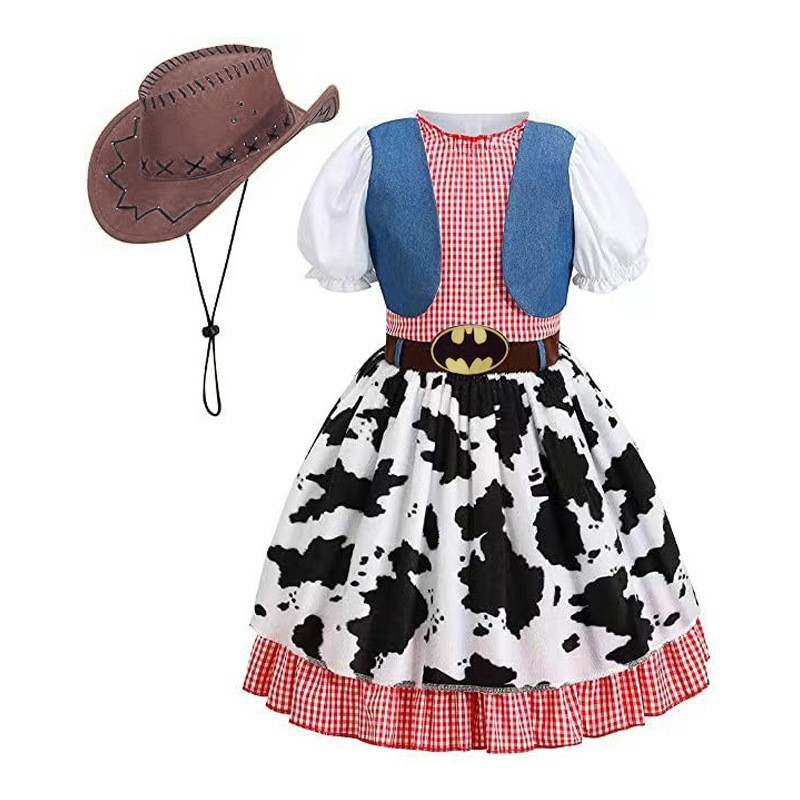 European and American Family Clothing Toy Story Cos Performance Clothing Woody One-Piece Western Cowboy Performance Dress