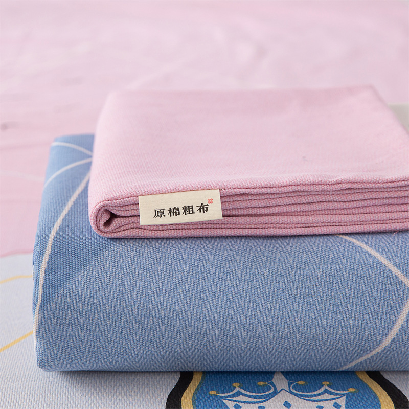 Sábanas de tela gruesa vieja de algodón puro pieza individual 100 algodón individual dormitorio doble cama gruesa funda de almohada de tres piezas 2024 invierno