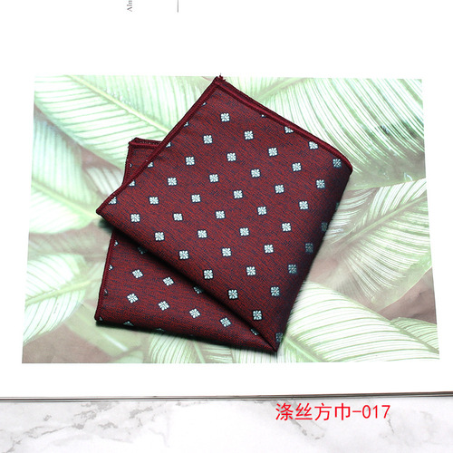 Polyester suit pocket square, suit dress accessories chest scarf, small square scarf, wedding host banquet business wholesale