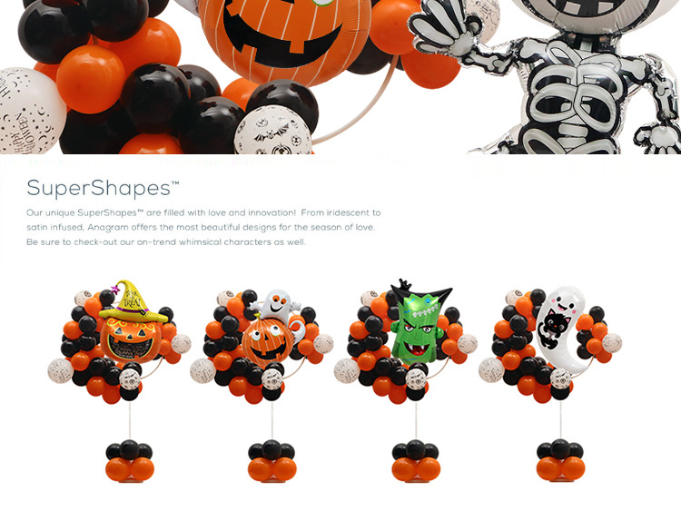 Halloween feest decoratie rekwisieten ballon winkelcentrum raamdecoratie Halloween lichtgevende ballon ring kolom_voghion.com