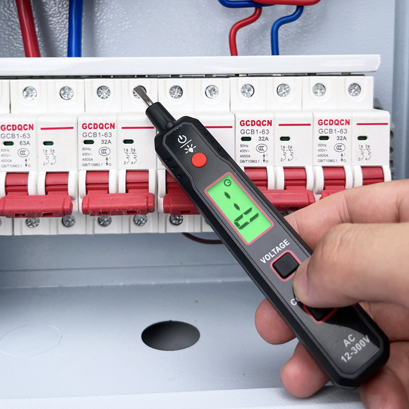 HABOTEST/华博HT89接触式测电笔高灵敏感应测电笔LCD数显声光报警