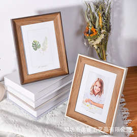 ✅美式简约相框6寸7寸8寸书法摆件A4摆台影楼婚纱照挂墙8开画框批