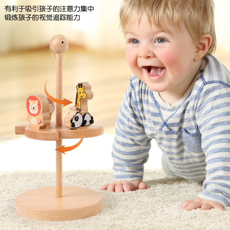 Materiales hechos a mano DIY adornos hechos a mano creativos regalos de cumpleaños de madera niños y niñas juguetes giratorios de animales pequeños