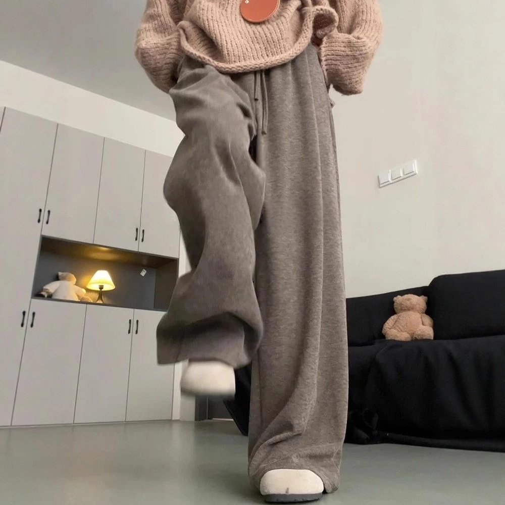 Melad Drapey Glutinous Rice Pants for Women, Autumn New Plus-Size Slimming Casual Loose Bf Lazy Style Pants