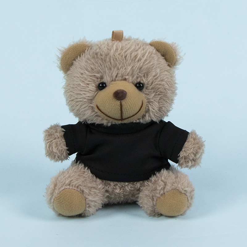 Lindo osito llavero colgante regalo creativo muñecas de peluche vestidas osito de peluche colgante de mochilas escolares para parejas