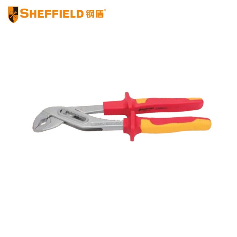 钢盾S150110工业级双色柄绝缘抽水泵钳10″耐高压1000V250mm