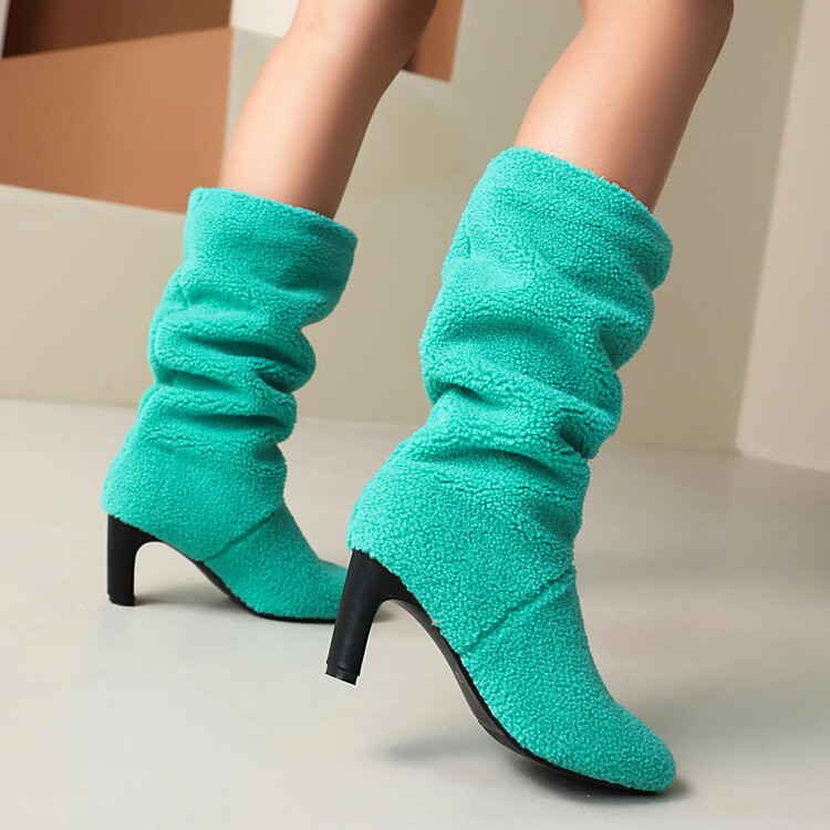 Neue Overknee-Stiefel mit runder Spitze und klobigem Absatz für den Herbst für Damen_voghion.com