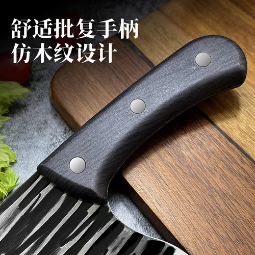 Internet-famous thickened handmade forged slicing knife, multi-functional fish head knife, sharp kitchen meat cutting knife, household vegetable cutting knife