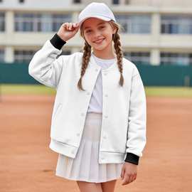 新款男女同款儿童外套欧美冬季热卖保暖柔软棒球服亚马逊一件起订