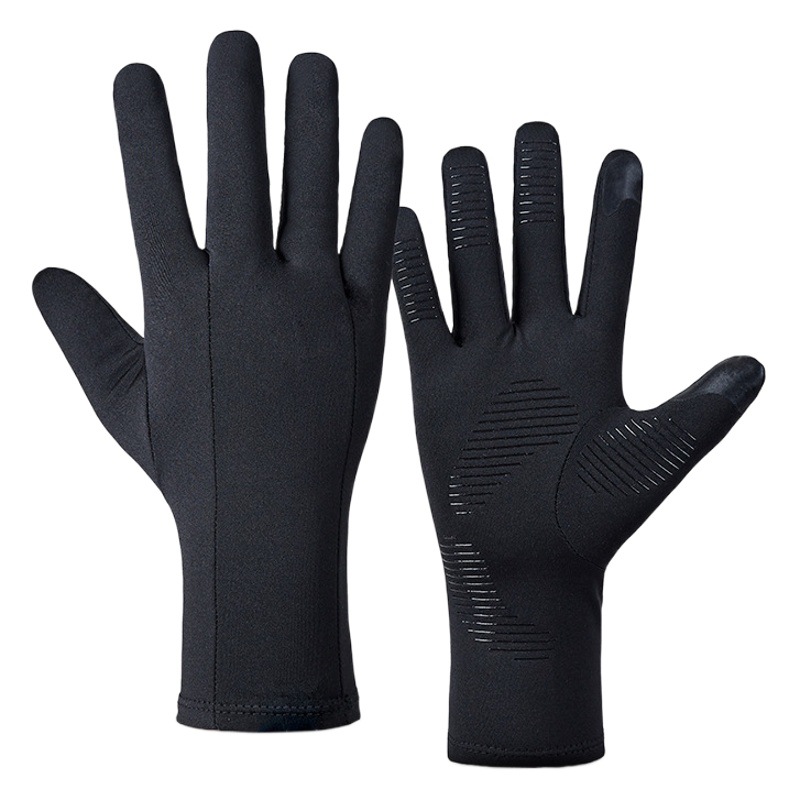 Guantes de esquí de invierno forro de los hombres guantes de equitación al aire libre forro de ciclismo pantalla táctil antideslizante a prueba de viento con forro polar cálido